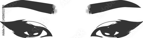 Design of elegant female eyes