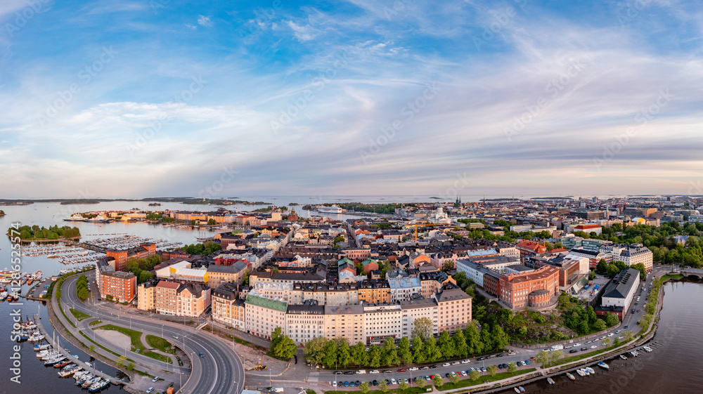 aerial view of the city