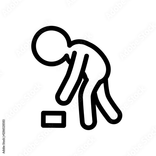 Grabbing Icon with Outline