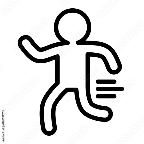 Run Icon with Outline