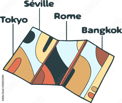 Carte du monde avec villes