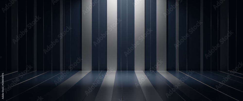 Abstract dark room with vertical striped walls Abstract dark room with vertical striped walls