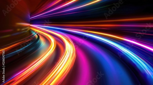 Vibrant Light Trails: A Symphony of Speed and Color