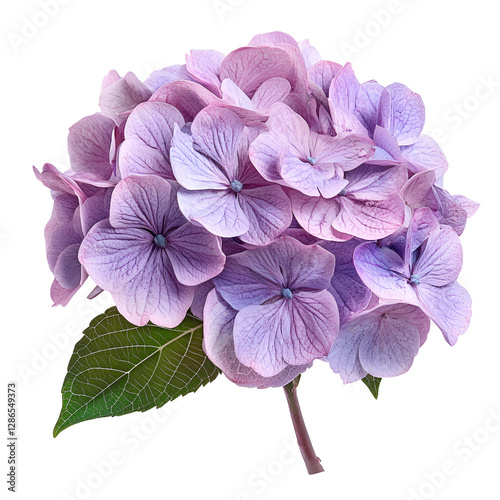 Hydrangea flower isolated on white