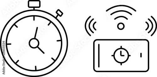 Smart Alarm Icon Set – EPS Vector Collection