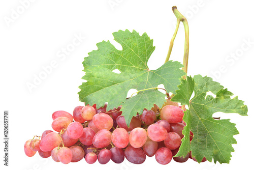 Obraz na płótnie Red grapes isolated on white w salonie