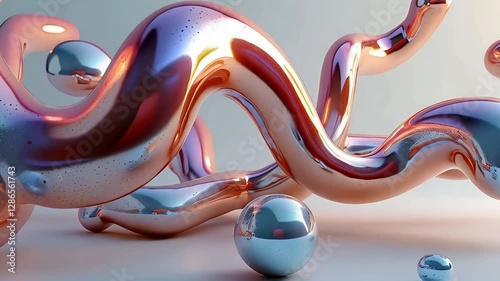 A 3D graphic background moves forward motion dynamic animation, 4K HD Motion Graphics, artificial intelligence photo