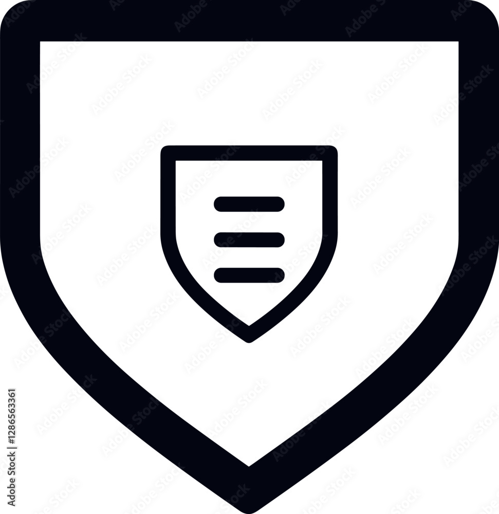 Robust Shield Icon for Digital Protection Robust Shield Icon for Digital Protection