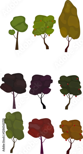 Tree for cartoon animation and others .	

