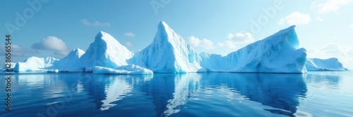 Wallpaper Mural Stunning blue ocean contrasts with sculpted icebergs , cold water, arctic, landscape Torontodigital.ca