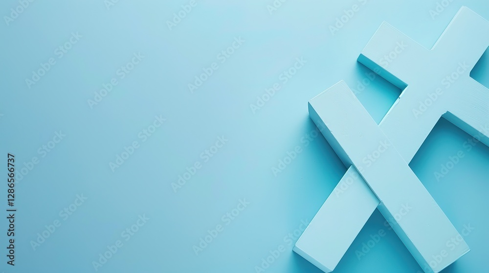 Obraz premium The Significance and Unique Atmosphere of the Light-blue Background on Good Friday