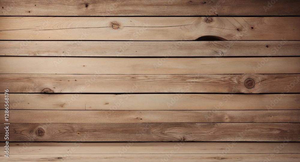 Naklejka premium Horizontal wooden planks creating a rustic background ideal for design projects.