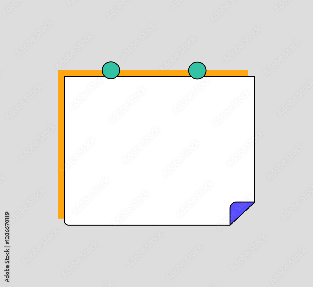 Colorful Blank Note Paper with Pin Colorful Blank Note Paper with Pin