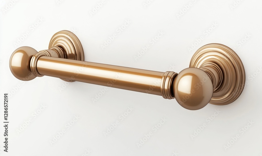 Bronze towel bar on white background, bathroom accessory Bronze towel bar on white background, bathroom accessory