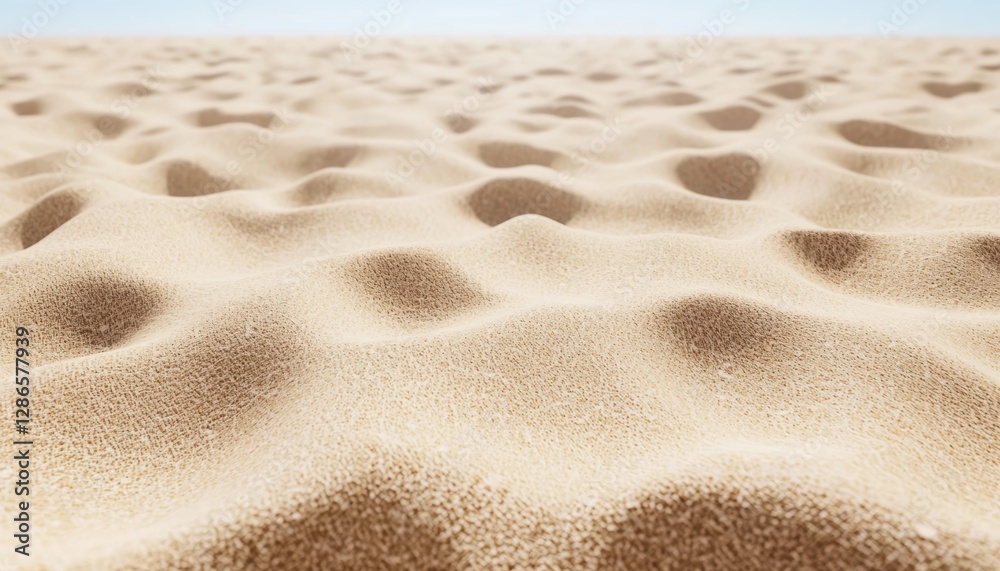 Vast desert terrain with fine golden sand, no horizon, isolated background for commercial and conceptual use