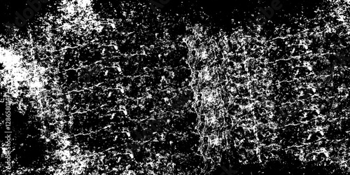 Black and white paint overly distressed grunge crack and scratch dirty wall texture. old paper background. pattern of ink line, splashes wall background. black, white scratch transparent background.