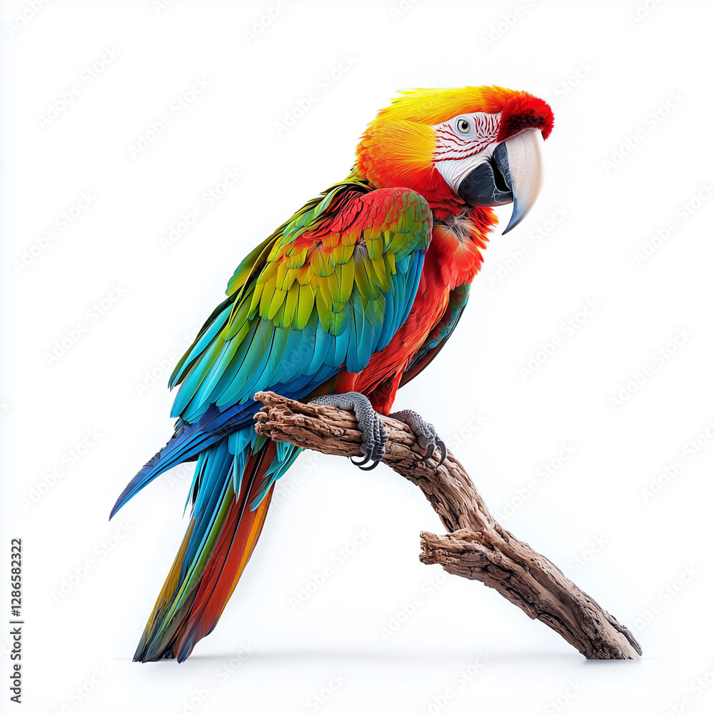 Fototapeta premium Macaw Isolated on White Background