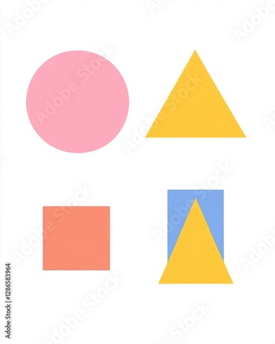 Free Download Colorful geometric shapes on a white background - GFXLoad
