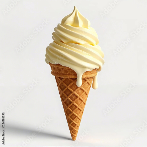 Vanilla ice cream, coconut ice cream