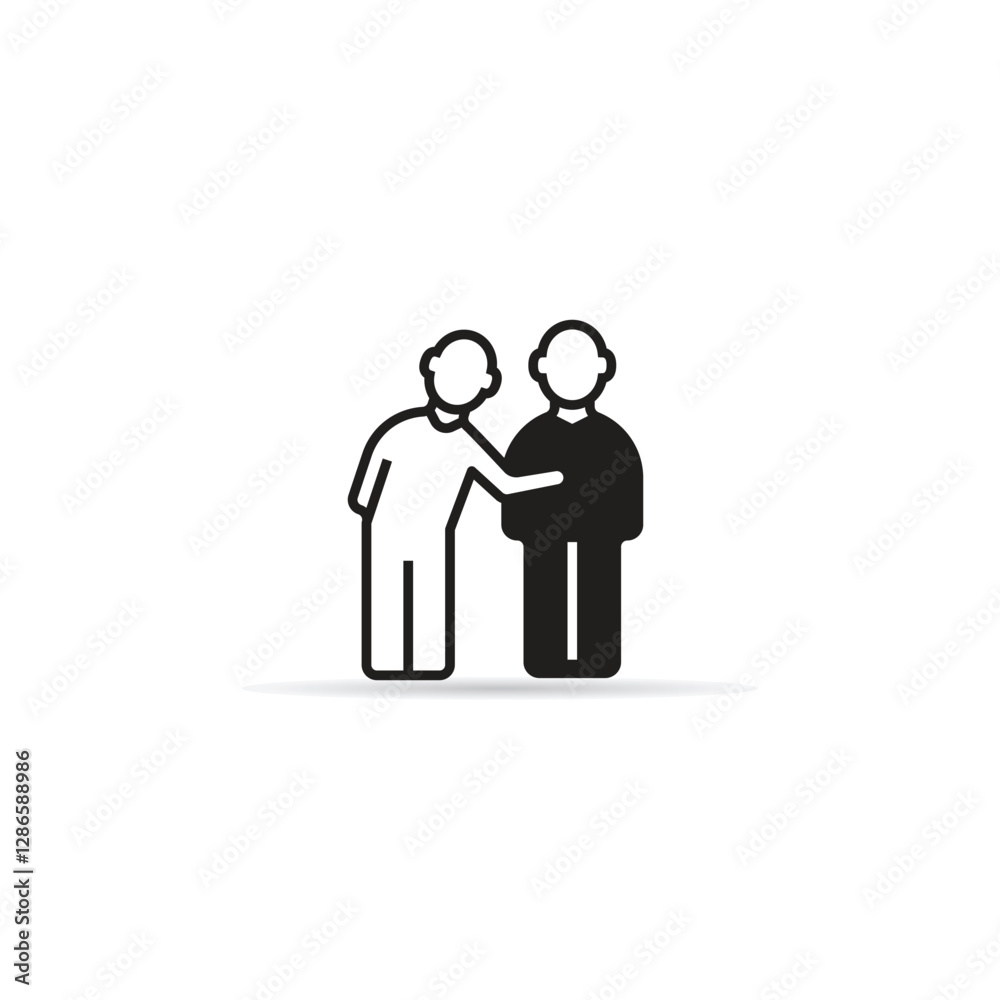 businessman and friend icon vector illustration businessman and friend icon vector illustration