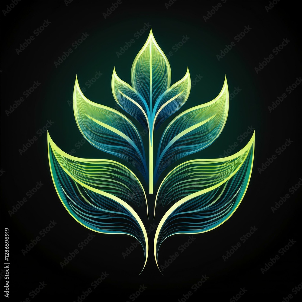 Fototapeta premium abstract green leaf