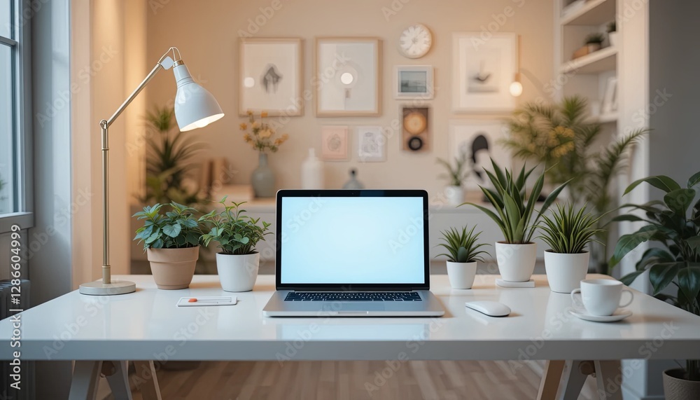 Fototapeta premium Creating a productive digital workspace at home