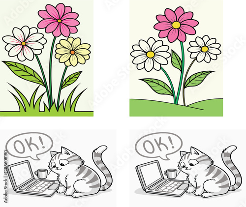 "Whiskers and Roses: A Purrfect Valentine’s Day" like flower,rose,cat,symbole,etc vector art 