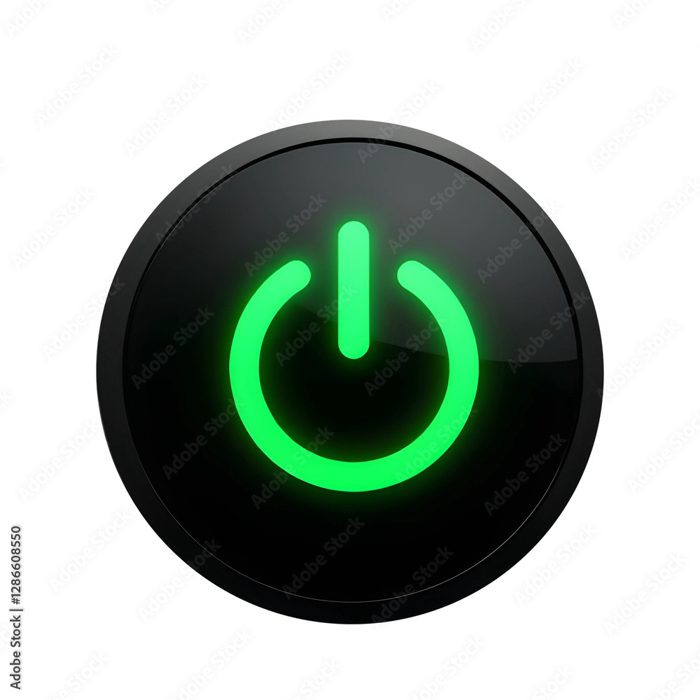 power button on isolate on white background power button on isolate on white background
