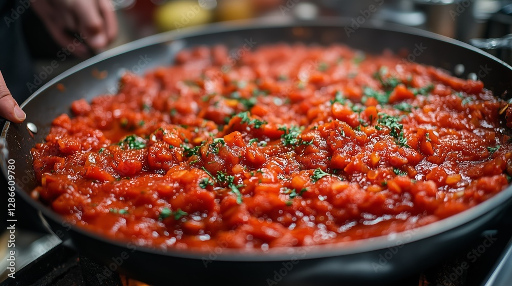 The temptation of Italian tomato basil sauce The temptation of Italian tomato basil sauce