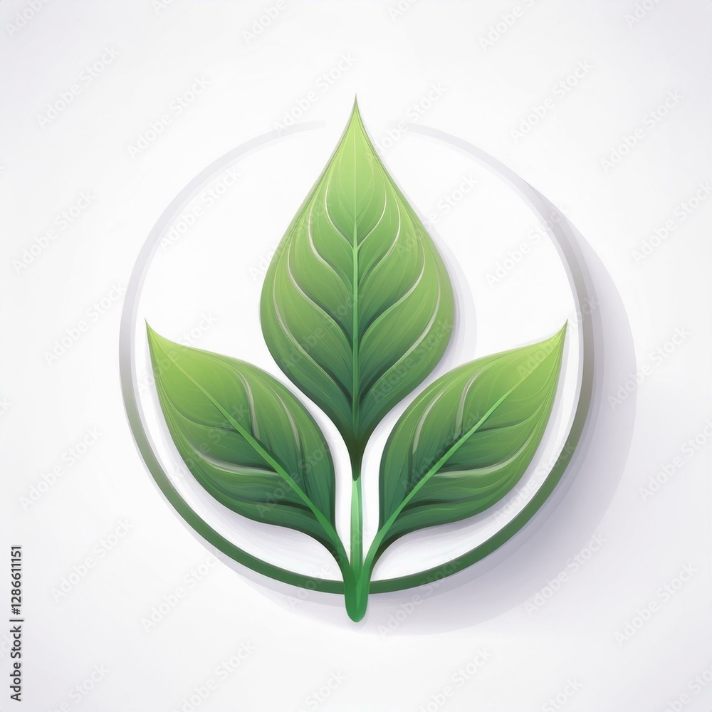 Naklejka premium abstract green leaf