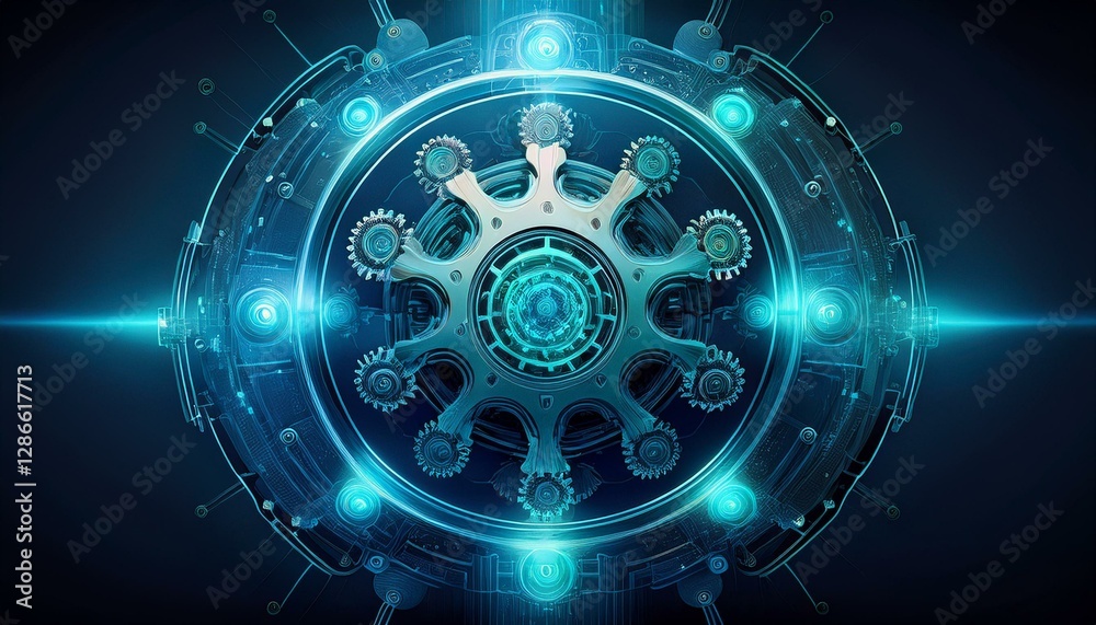 Obraz premium abstract technology background with gears