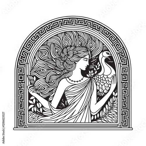 Elegant Mosaic, Hera, Goddess of Marriage and Peacock Symbolism