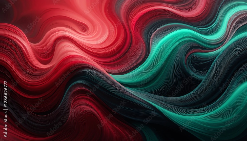 Obraz premium Dynamic fluid motion vivid abstract design