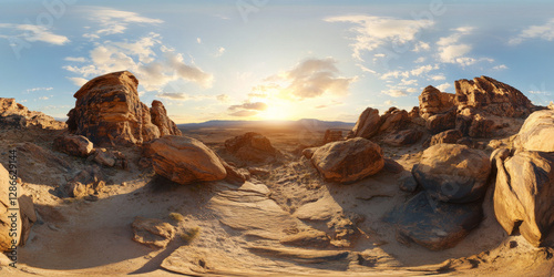 HDRI 360-degree desert canyon landscape