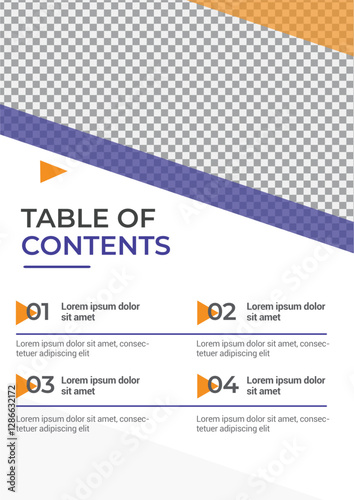 Table of content template a4 page print business profile annual report brochure catalog corporate Landscape Layout Portfolio Abstract Presentation leaflet Webpage Creative PowerPoints magazine