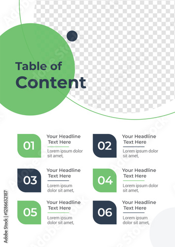 Table of content template a4 page print business profile annual report brochure catalog corporate Landscape Layout Portfolio Abstract Presentation leaflet Webpage Creative PowerPoints magazine