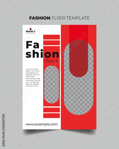 Modern and clean fashion flyer template design.