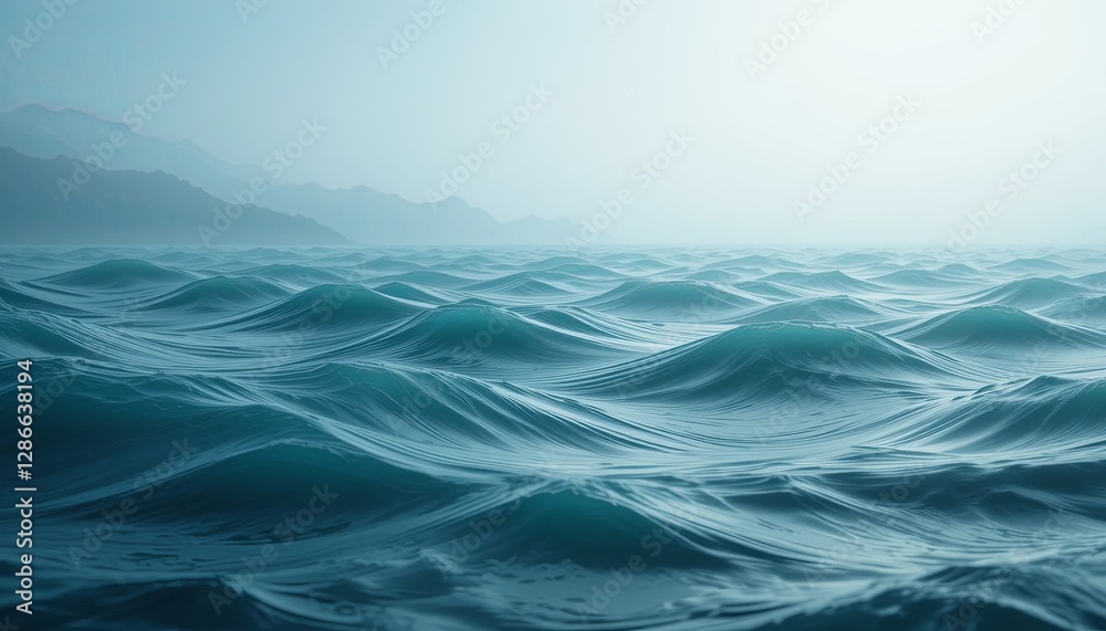Waves crashing on serene coastline ocean nature calm horizontal gigapixel cgi Waves crashing on serene coastline ocean nature calm horizontal gigapixel cgi