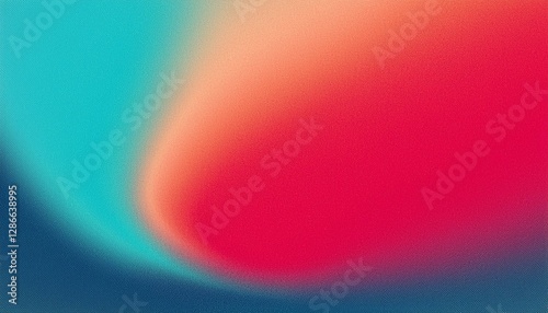 Grainy noise texture background, abstract red pink cyan blue vibrant color gradient banner, poster cover, backdrop design