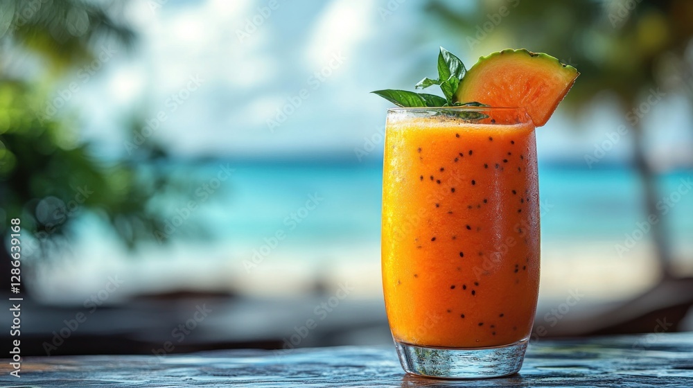 Obraz premium Tropical Smoothie by the Beach