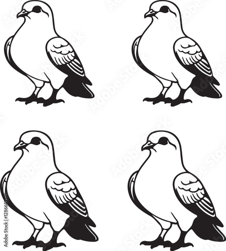carting a Pigeon victor silhouette
