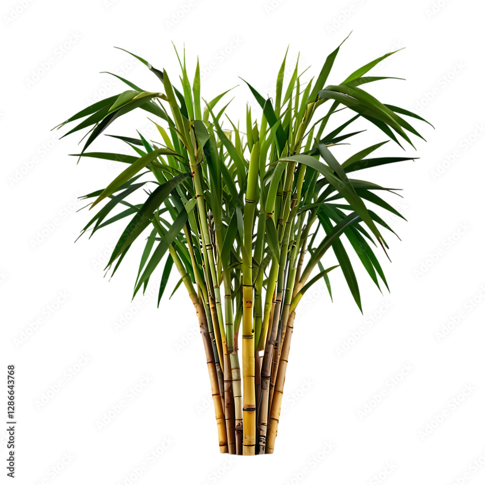 Obraz premium Sugar cane sticks isolated on a transparent background