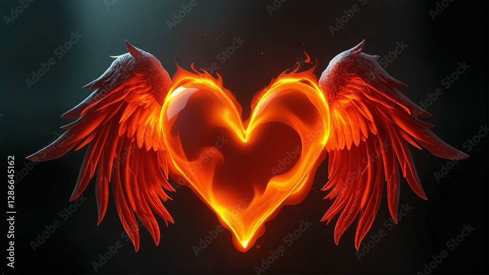 heart with fire heart with fire