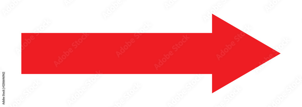 Long red arrow icon vector pointing right. Arrow shape element. Bold arrow icon. large size red long arrow. Long arrows icon. Long red arrow icon vector pointing right. Arrow shape element. Bold arrow icon. large size red long arrow. Long arrows icon.