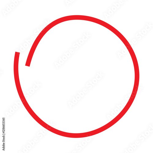 Free Download Hand drawn line circle . Doodle circles collection. Handwritten red circle. For marker pen, pencil, logo and text check. grunge paint. Scribble round shape. Vector illustration. eps10 - GFXLoad