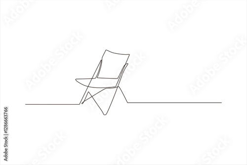 Minimalist line drawing of a chair on a plain background, symbolizing simplicity