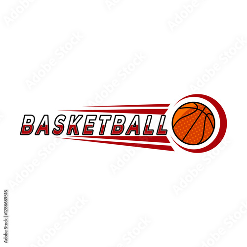 Faster basketball logo. Basketball Sports Team logo design template