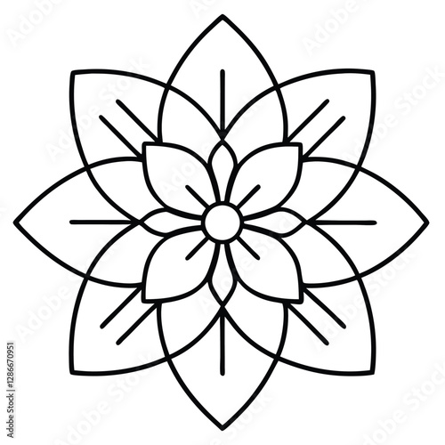 vector illustration of a flower