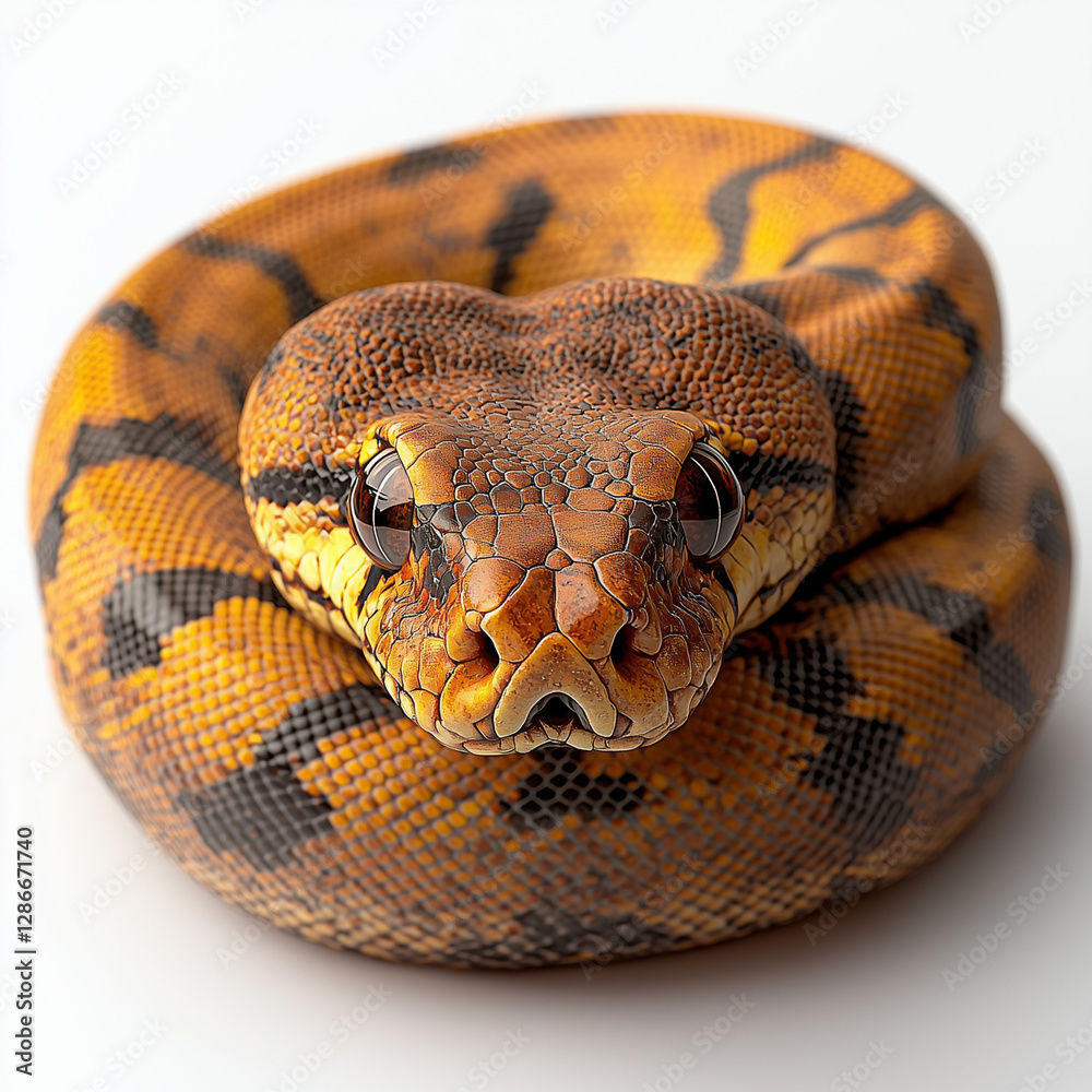 Obraz premium Boa Constrictor Isolated on White Background