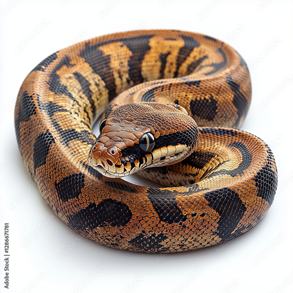 Boa Constrictor Isolated on White Background Boa Constrictor Isolated on White Background